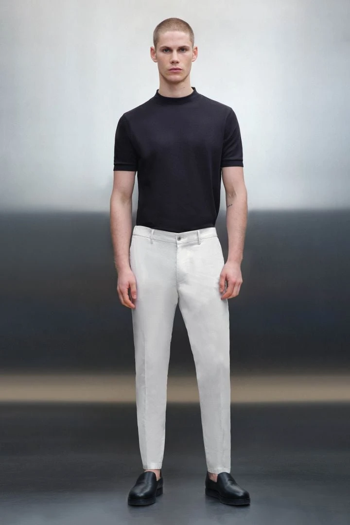 Konfektionierte Hose Aus Baumwoll-Stretch Grau 4 Konfektionierte Hose Aus Baumwoll-Stretch Grau - Image 2