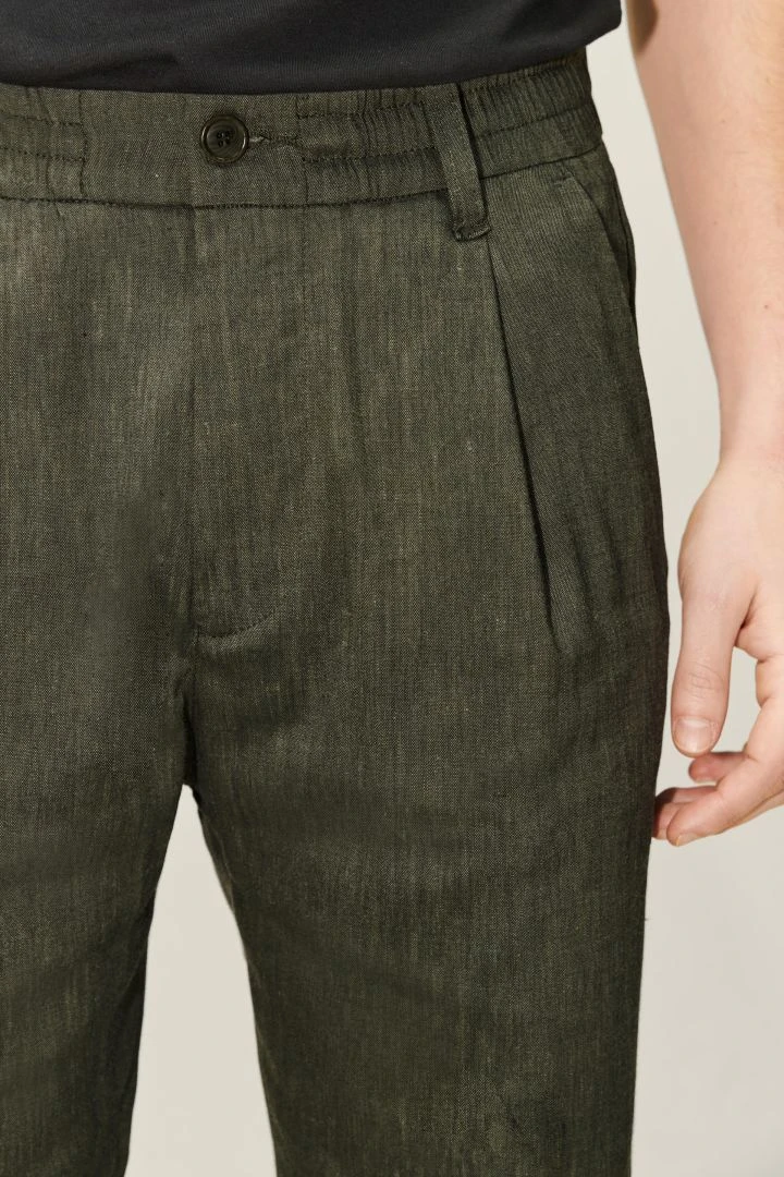 DRYKORN Casual Hose Mit Bundfalte Aus Leinen-Mix Grün 6 DRYKORN Casual Hose Mit Bundfalte Aus Leinen-Mix Grün - Image 4