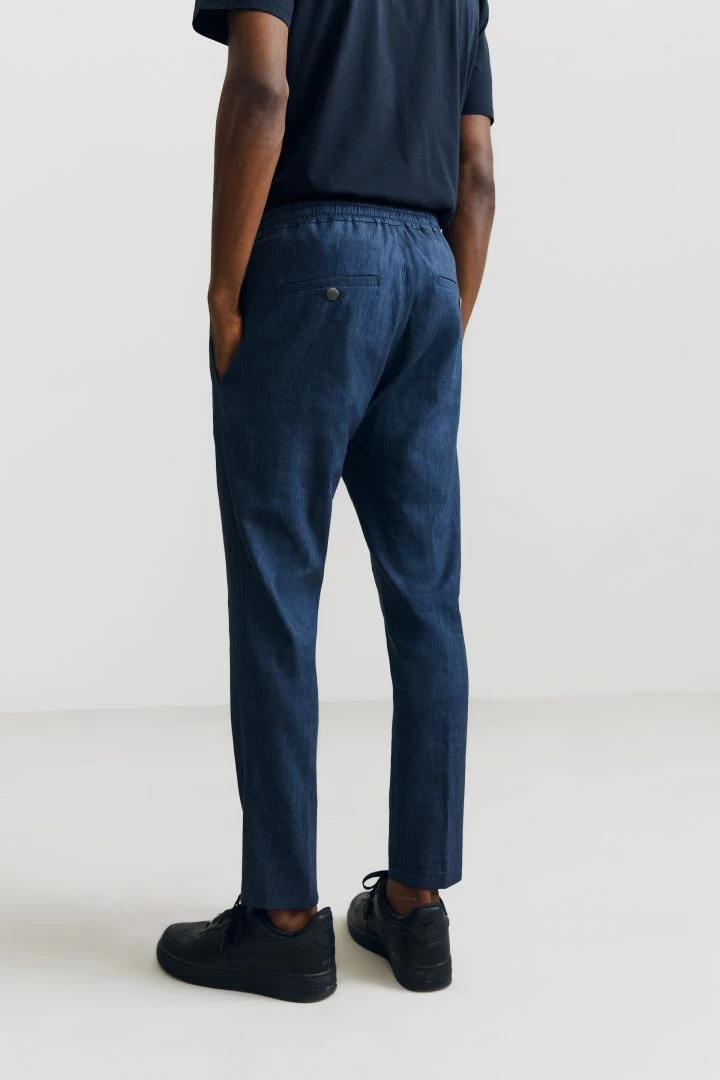 Jogpants Aus Leinen-Mix Blau 5 Jogpants Aus Leinen-Mix Blau - Image 3