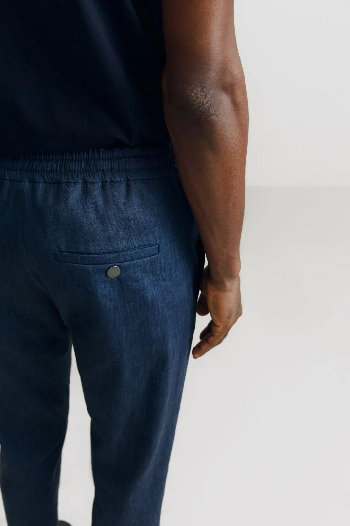 Jogpants Aus Leinen-Mix Blau 7 Jogpants Aus Leinen-Mix Blau - Image 5