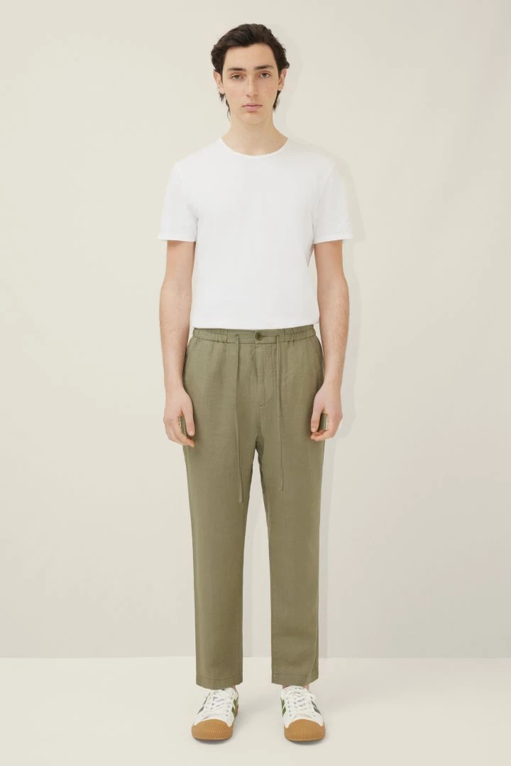 Jogpants Aus Reinem Leinenstoff Grün 4 Jogpants Aus Reinem Leinenstoff Grün - Image 2