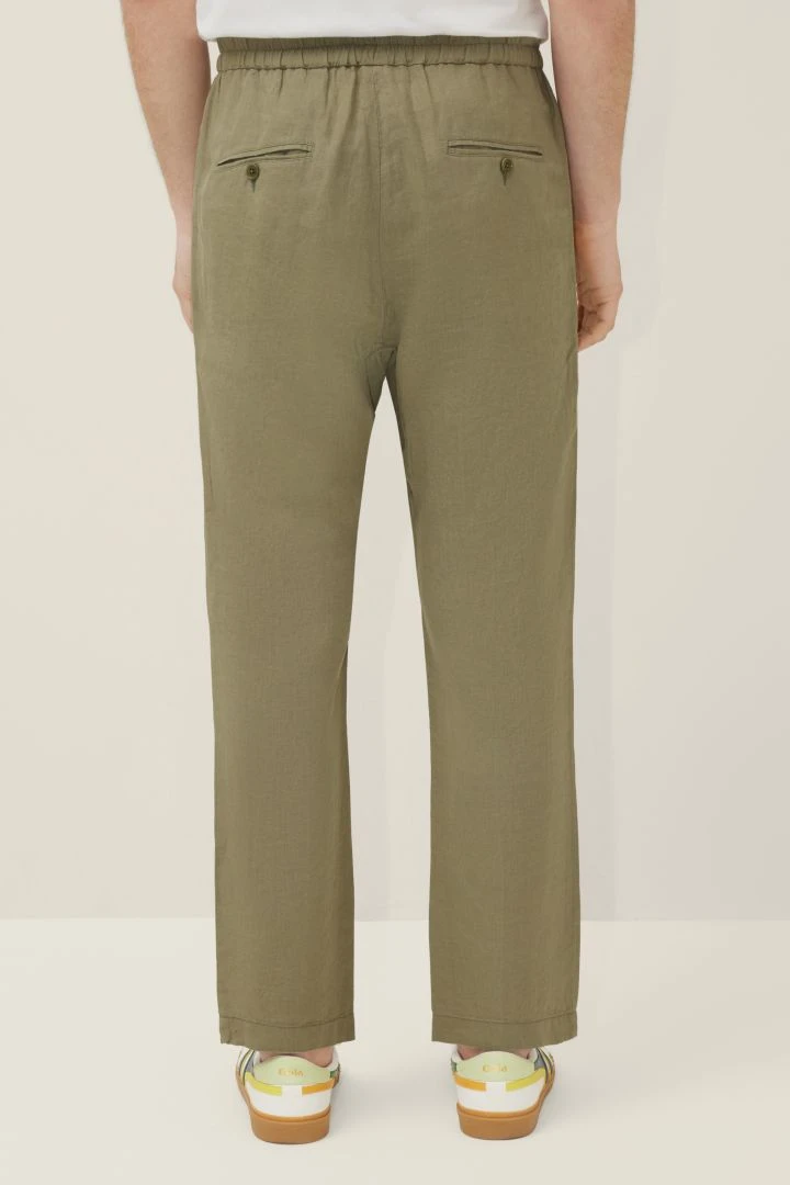 Jogpants Aus Reinem Leinenstoff Grün 5 Jogpants Aus Reinem Leinenstoff Grün - Image 3