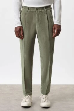 DRYKORN Casual Hose Mit Bundfalte Aus Cord Grün