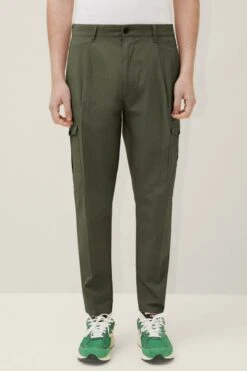 Cargopants Aus Baumwoll-Mix Grün