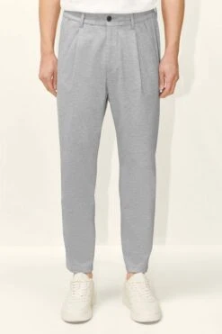 DRYKORN Casual Hose Mit Bundfalte Aus Italienischem Jersey Grau