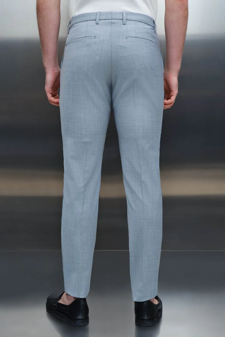 Slim Fit Hose Aus Woll-Mix Blau 5 Slim Fit Hose Aus Woll-Mix Blau - Image 3