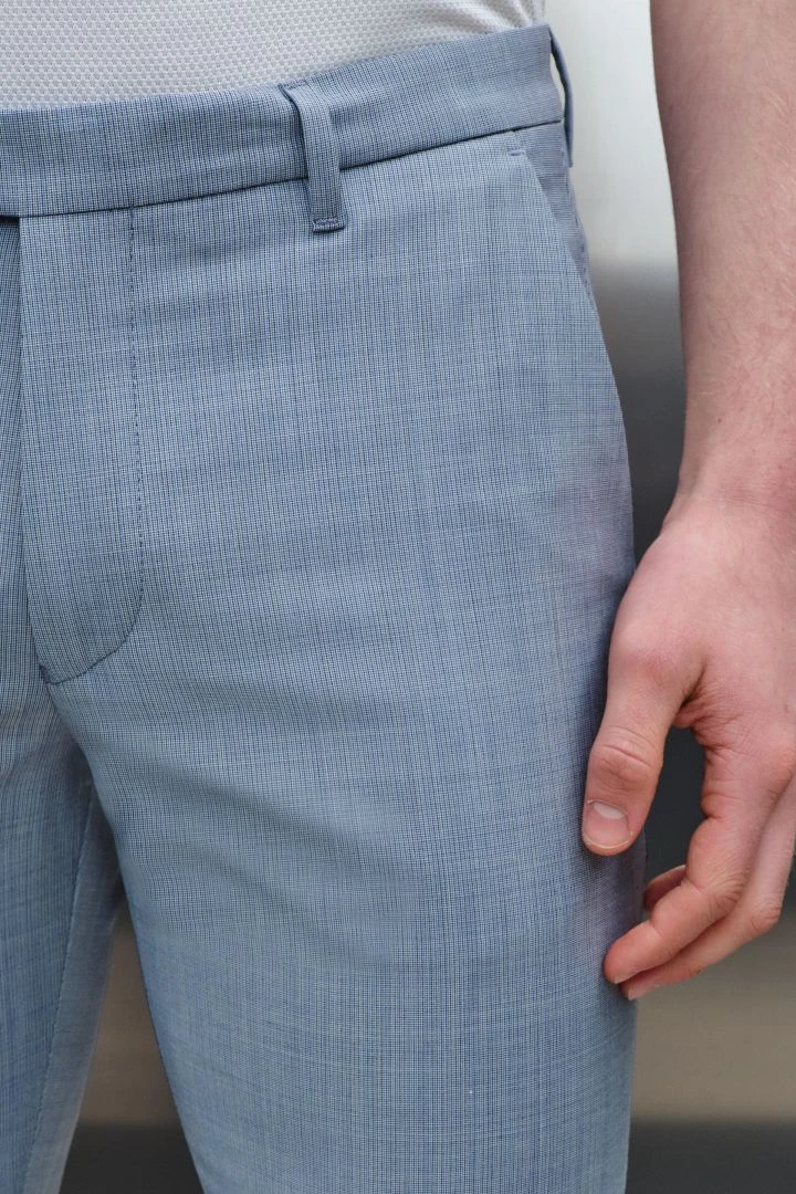 Slim Fit Hose Aus Woll-Mix Blau 6 Slim Fit Hose Aus Woll-Mix Blau - Image 4