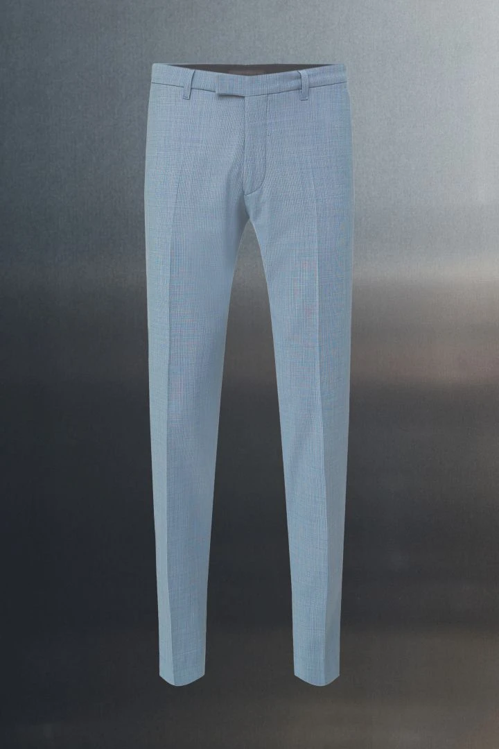 Slim Fit Hose Aus Woll-Mix Blau 8 Slim Fit Hose Aus Woll-Mix Blau - Image 6