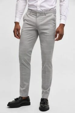 Slim Fit Businesshose Grau