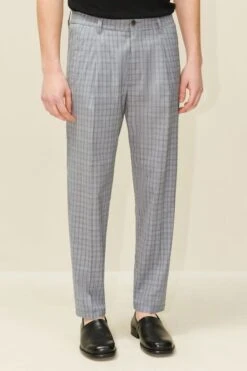 DRYKORN Casual Hose Mit Bundfalte Mit Check Grau