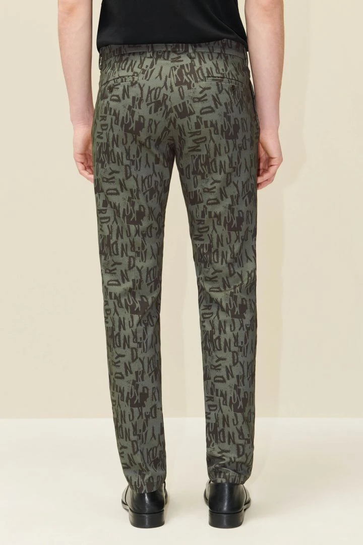 DRYKORN Slim Fit Hose Aus Baumwollgarbadine Mit Signature Print Grün 5 DRYKORN Slim Fit Hose Aus Baumwollgarbadine Mit Signature Print Grün - Image 3