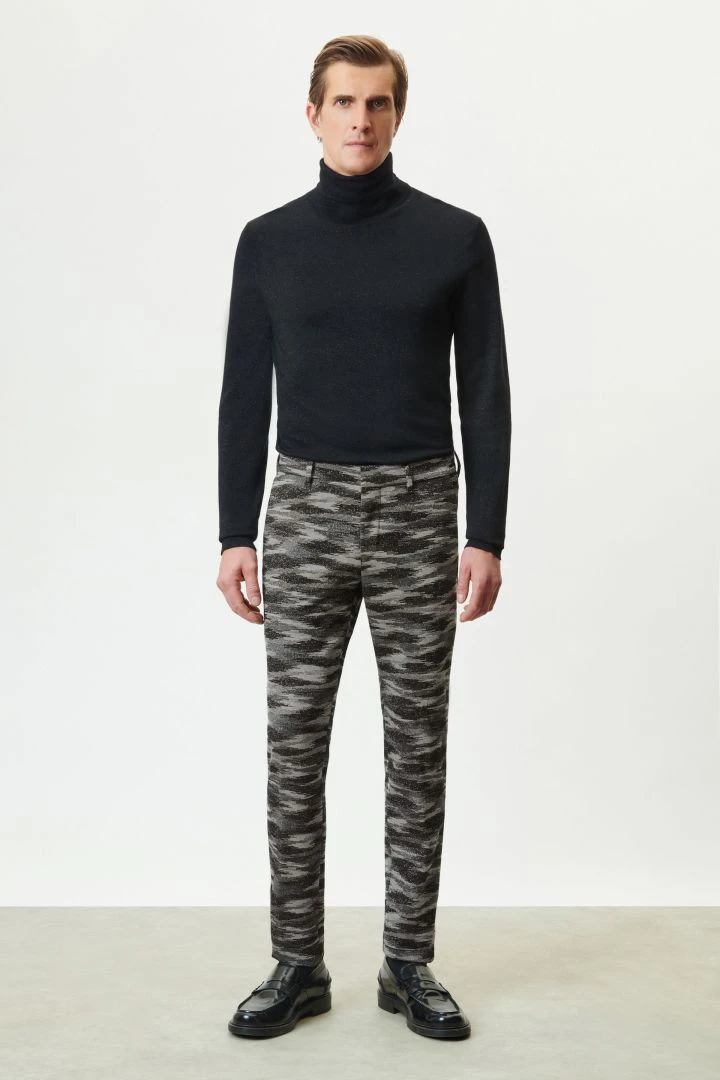 Slim Fit Chino In Viskose-Mix Grau 4 Slim Fit Chino In Viskose-Mix Grau - Image 2