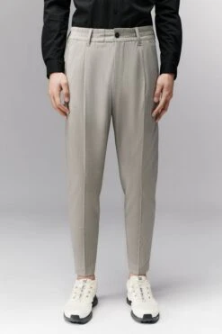 Casual Hose Mit Bundfalte Aus Bi-Stretch Wolle Braun