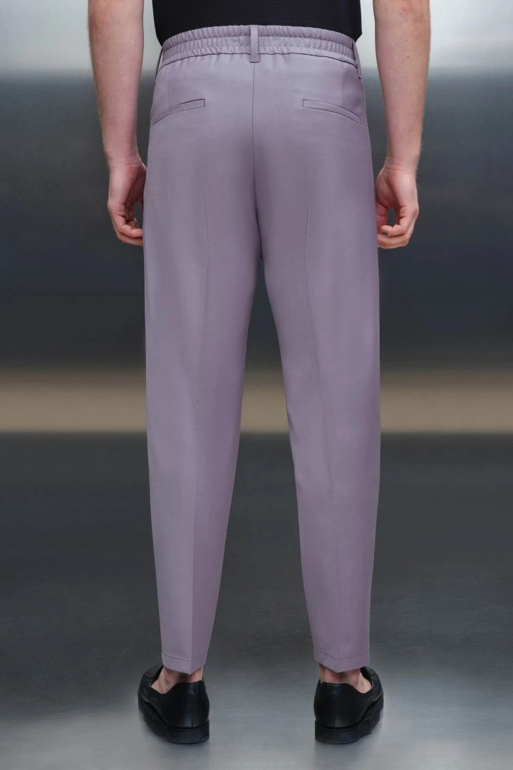 Casual Hose Mit Bundfalte Aus Bi-Stretch Lila 5 Casual Hose Mit Bundfalte Aus Bi-Stretch Lila - Image 3