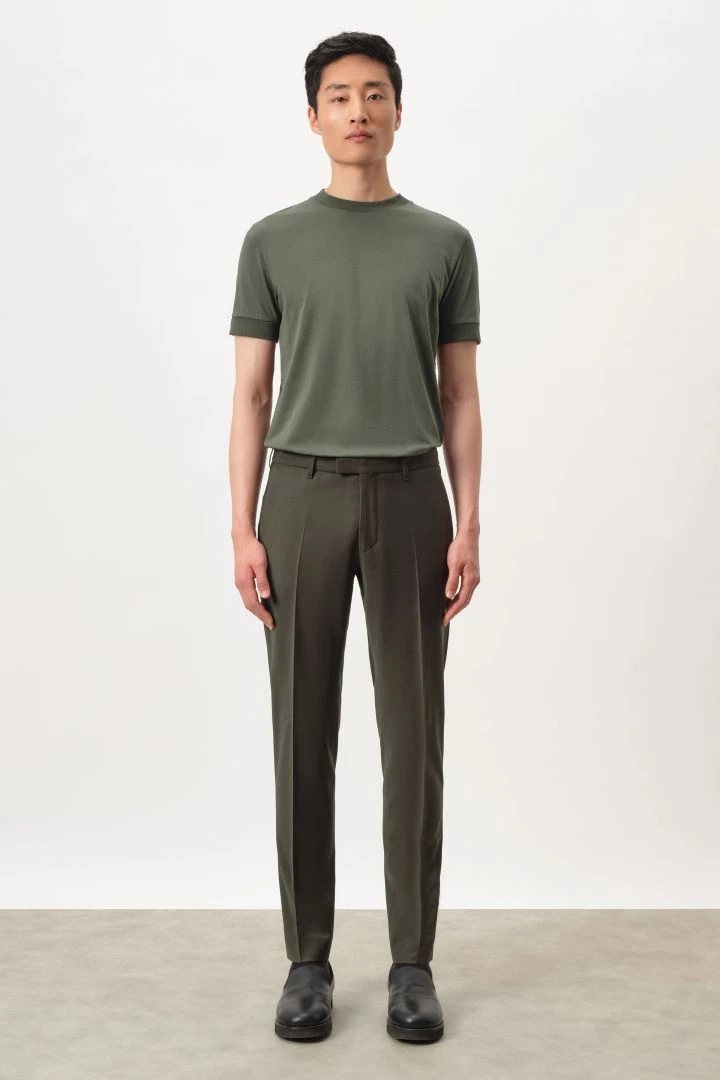 Klassische Slim Fit Hose Mit Bi-Stretch Grün 4 Klassische Slim Fit Hose Mit Bi-Stretch Grün - Image 2