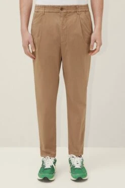 DRYKORN Casual Hose Mit Bundfalte Aus Bi-Stretch Baumwolle Braun