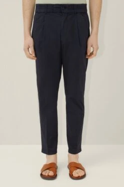 DRYKORN Casual Hose Mit Bundfalte Aus Bi-Stretch Baumwolle Blau