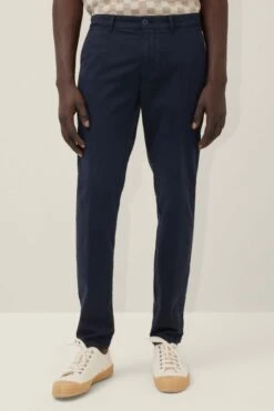 Klassische Chino Aus Baumwolle Blau