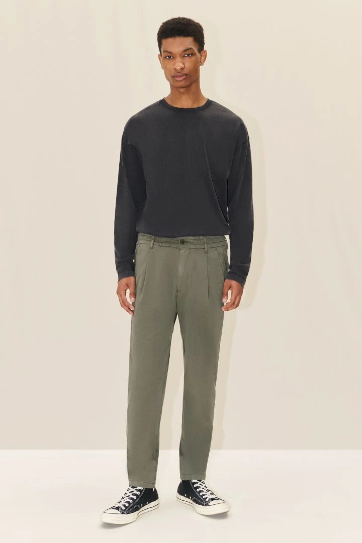 DRYKORN Casual Hose Mit Bundfalte Aus Lyocell-Baumwoll-Twill Grün 4 DRYKORN Casual Hose Mit Bundfalte Aus Lyocell-Baumwoll-Twill Grün - Image 2