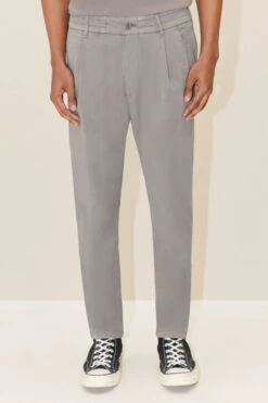 DRYKORN Casual Hose Mit Bundfalte Aus Lyocell-Baumwoll-Twill Grau