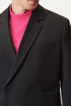 DRYKORN Doppelreihiges Regular Fit Sakko In Softem Flanell Schwarz -Drykorn Geschäft 10 42 120070 42384 EKBY 1000 04 c15a0a61dc613904f423ebb7498a05b52fdc139a 720x1080