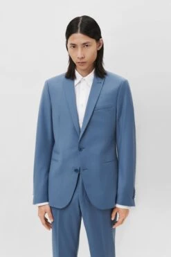 DRYKORN Skinny Fit Sakko In Bi-Stretch Blau