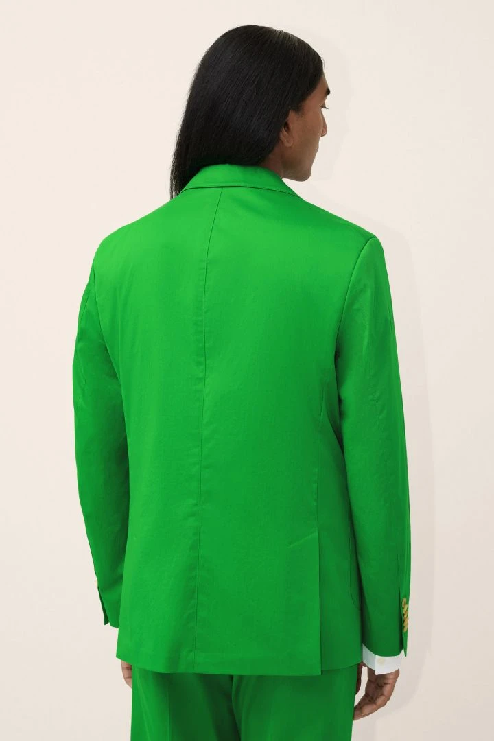 Klassisches Sakko Aus Baumwolle Grün 5 Klassisches Sakko Aus Baumwolle Grün - Image 3