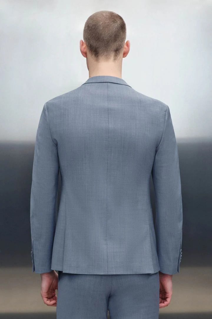 Skinny Fit Sakko Mit Receceltem Polyester Blau 5 Skinny Fit Sakko Mit Receceltem Polyester Blau - Image 3