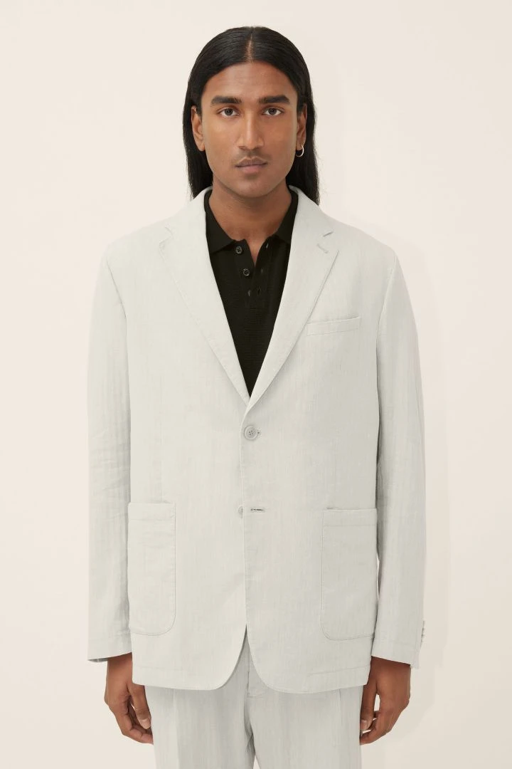 DRYKORN Klassisches Sakko Aus Baumwoll-Leinen-Mix Braun 3 DRYKORN Klassisches Sakko Aus Baumwoll-Leinen-Mix Braun