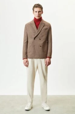 DRYKORN Zweireihiges Sakko In Italienischem Gepeachten Woll-Mix Braun