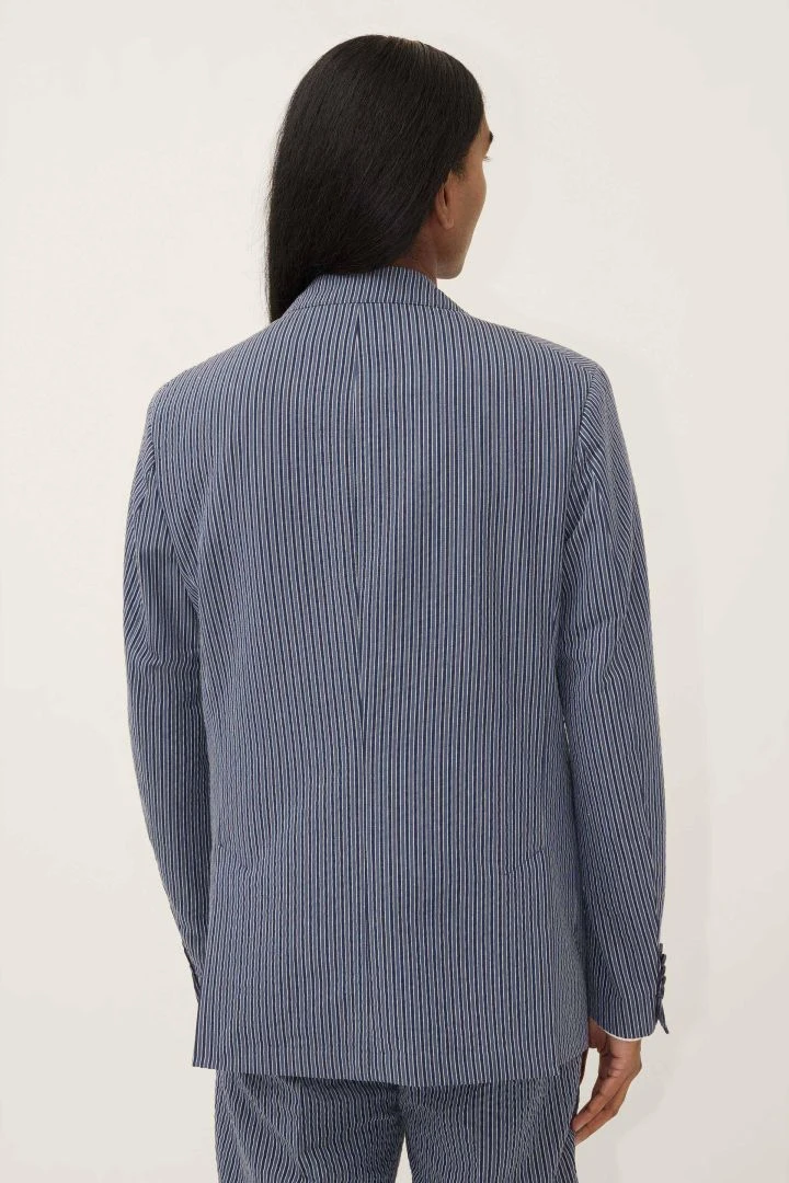 DRYKORN Klassiches Sakko In Streifen Dessin Blau 5 DRYKORN Klassiches Sakko In Streifen Dessin Blau - Image 3