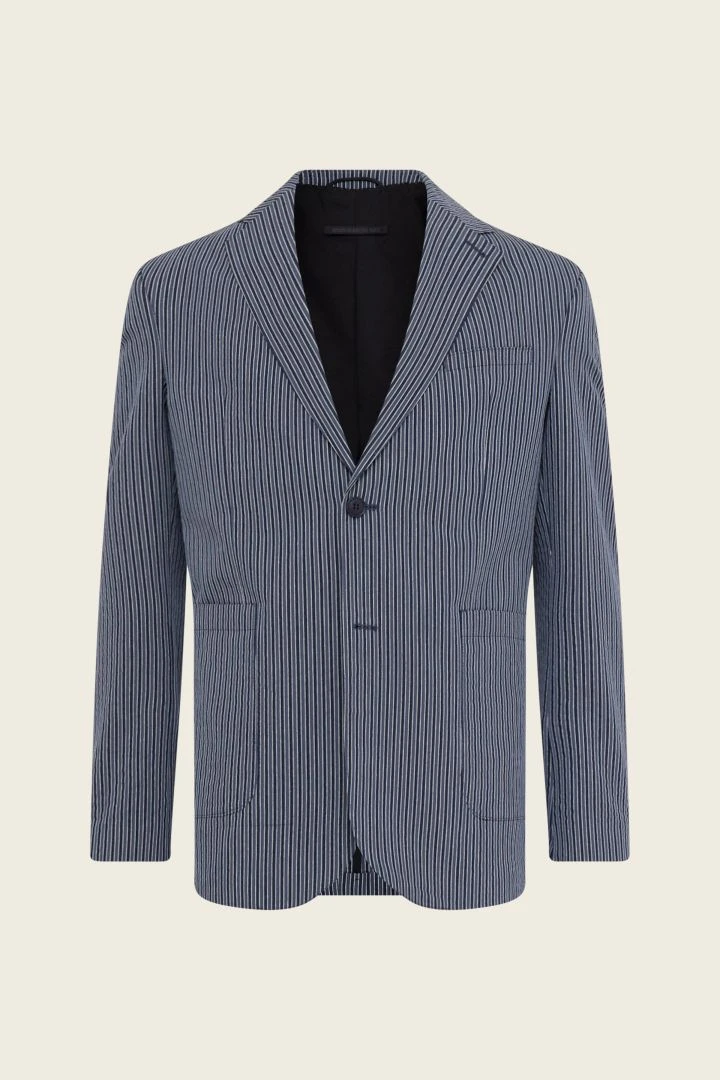 DRYKORN Klassiches Sakko In Streifen Dessin Blau 7 DRYKORN Klassiches Sakko In Streifen Dessin Blau - Image 5