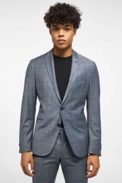 Tailliertes Sakko Mit Fallendem Revers Blau