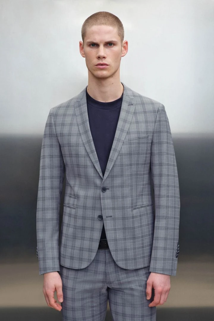 Skinny Fit Sakko Aus Bi-Stretch Blau 3 Skinny Fit Sakko Aus Bi-Stretch Blau