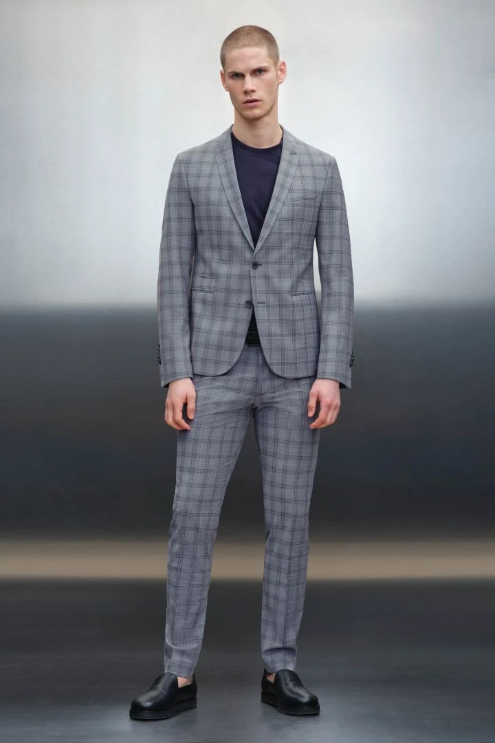 Skinny Fit Sakko Aus Bi-Stretch Blau 4 Skinny Fit Sakko Aus Bi-Stretch Blau - Image 2