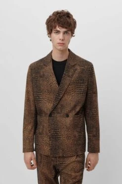 Jacquard Doppelreiher Braun