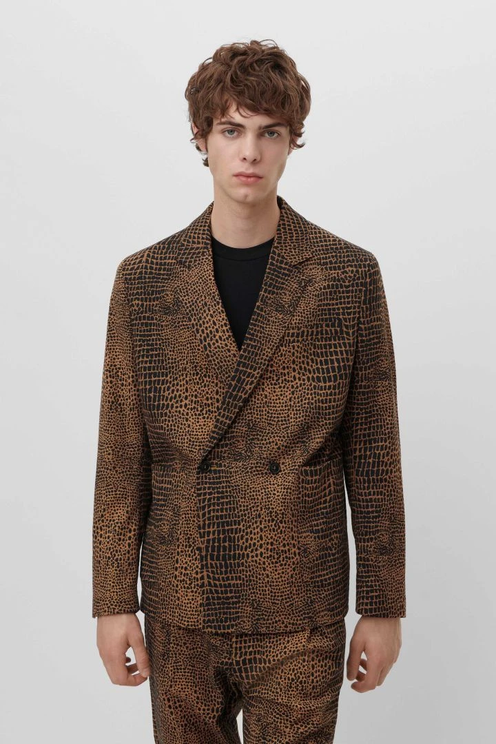 Jacquard Doppelreiher Braun 3 Jacquard Doppelreiher Braun