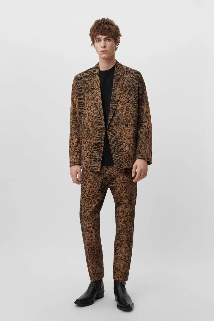 Jacquard Doppelreiher Braun 4 Jacquard Doppelreiher Braun - Image 2