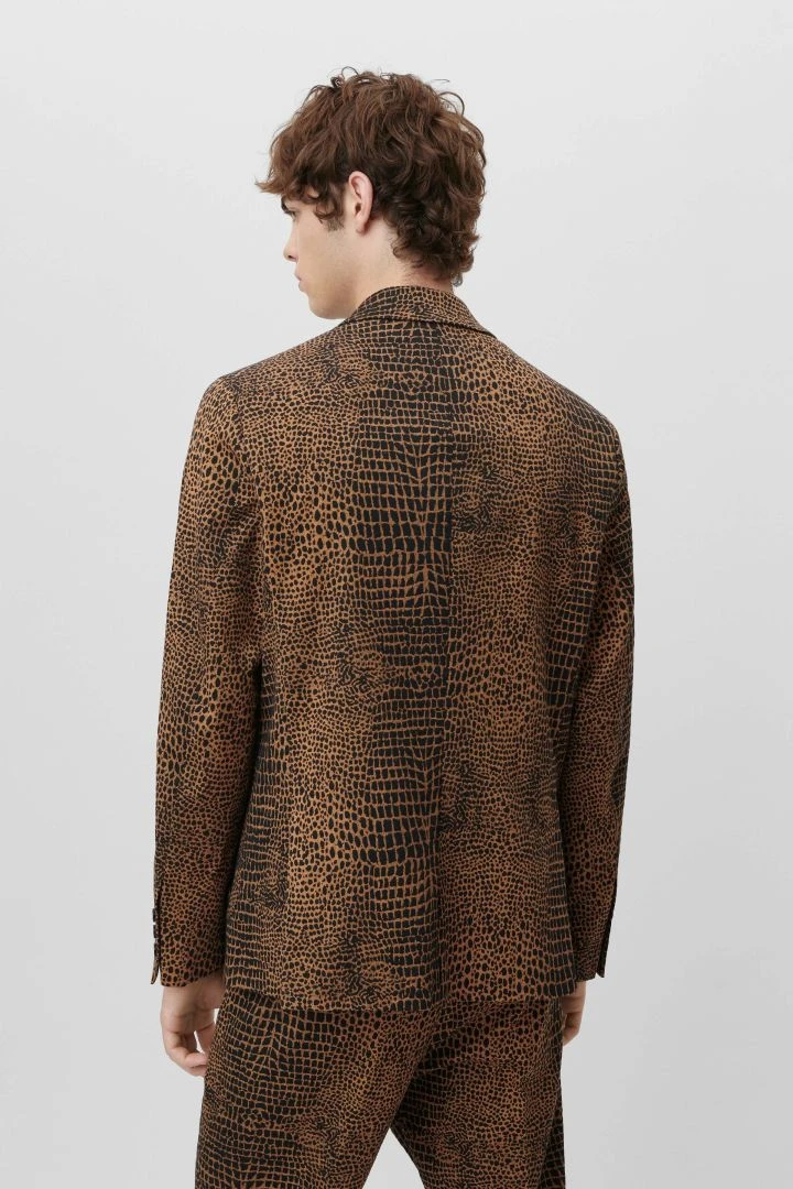 Jacquard Doppelreiher Braun 5 Jacquard Doppelreiher Braun - Image 3