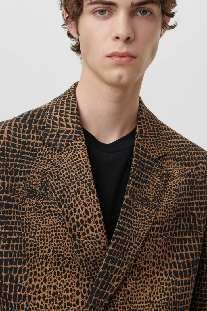 Jacquard Doppelreiher Braun 6 Jacquard Doppelreiher Braun - Image 4