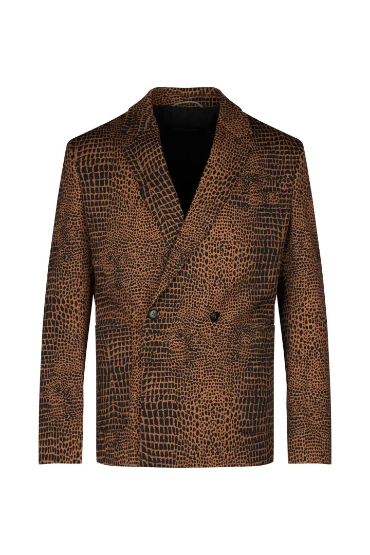 Jacquard Doppelreiher Braun 7 Jacquard Doppelreiher Braun - Image 5