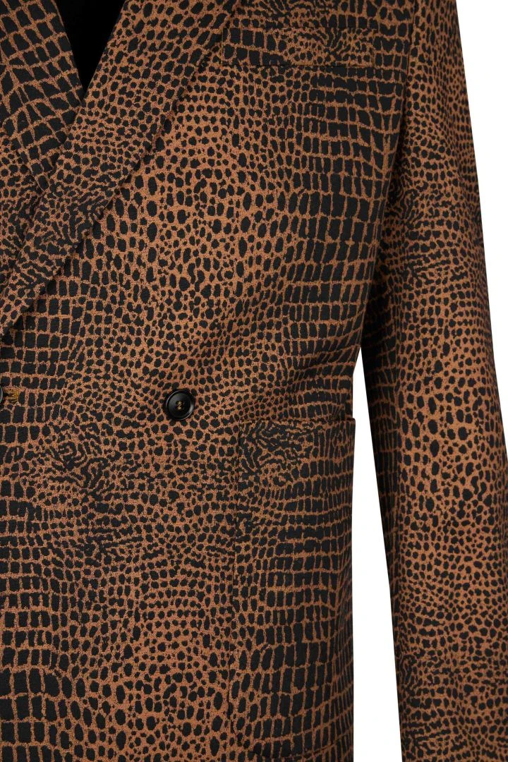 Jacquard Doppelreiher Braun 8 Jacquard Doppelreiher Braun - Image 6