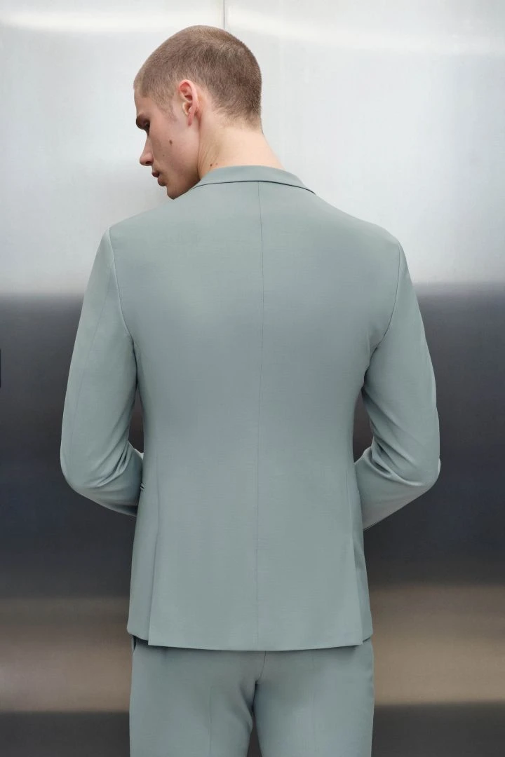 Skinny Fit Sakko Aus Bi-Strech Grün 5 Skinny Fit Sakko Aus Bi-Strech Grün - Image 3