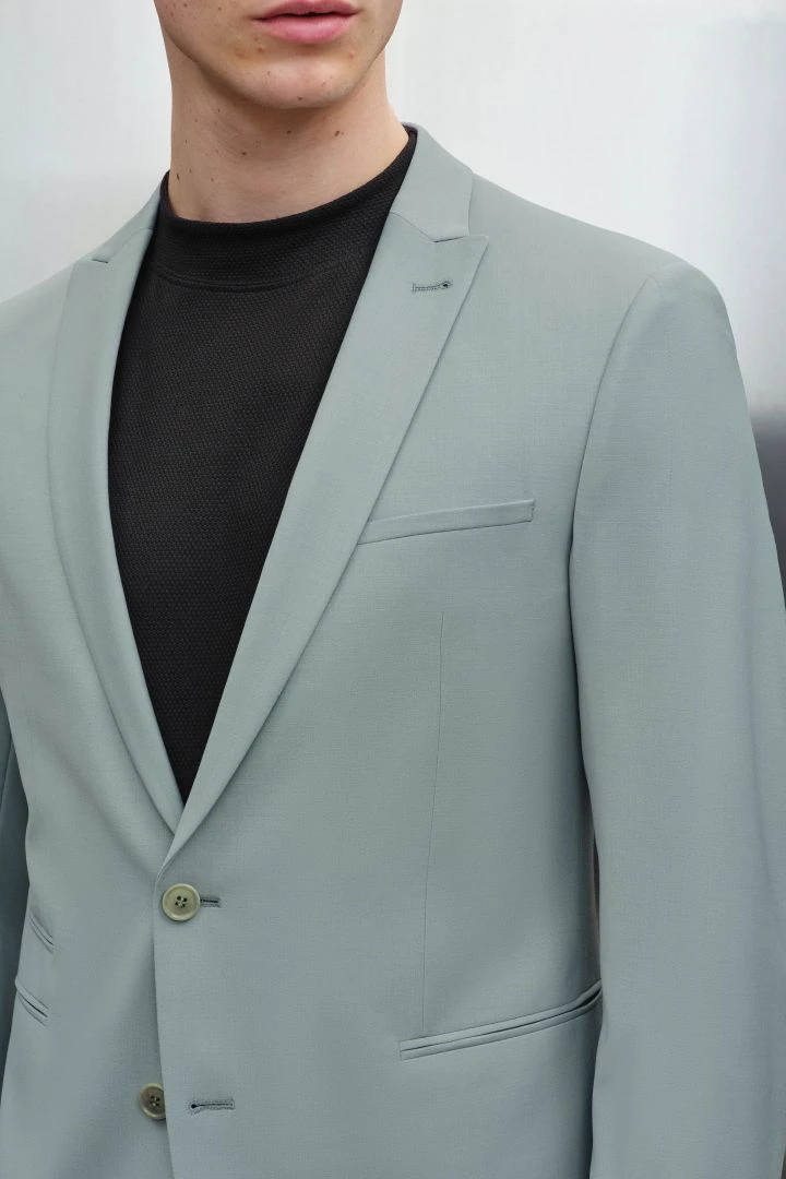 Skinny Fit Sakko Aus Bi-Strech Grün 6 Skinny Fit Sakko Aus Bi-Strech Grün - Image 4
