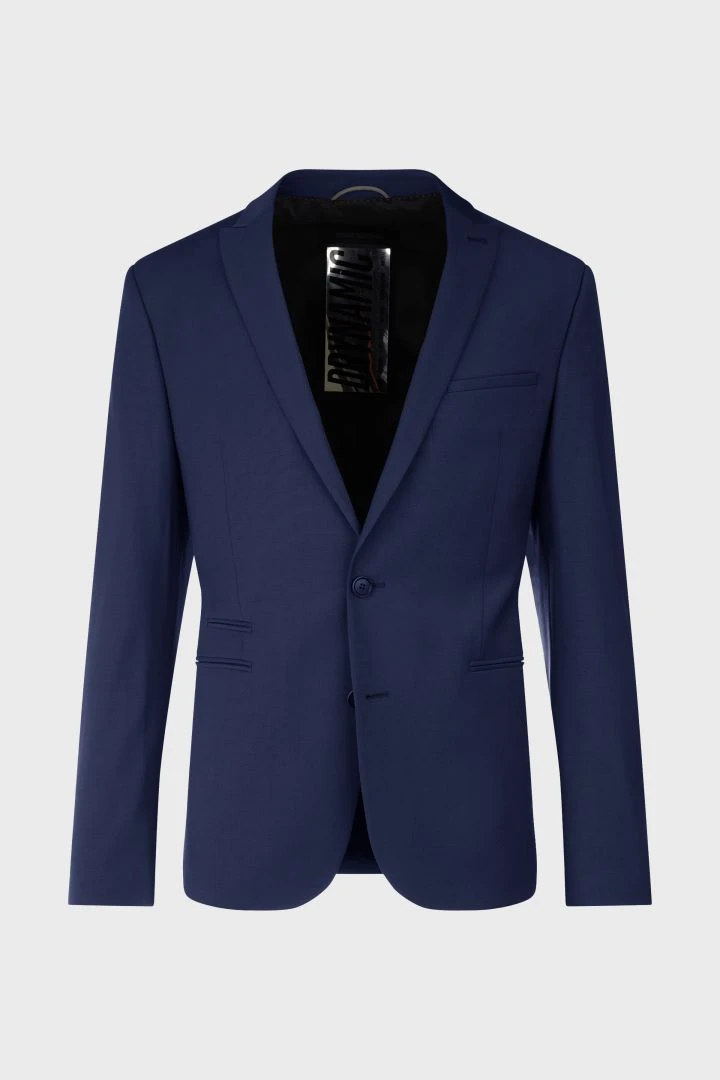 Skinny Fit Sakko Aus Bi-Stretch Wolle Blau 7 Skinny Fit Sakko Aus Bi-Stretch Wolle Blau - Image 6