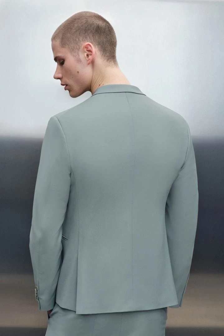 Bi-Stretch Zweireiher-Sakko Grün 5 Bi-Stretch Zweireiher-Sakko Grün - Image 3