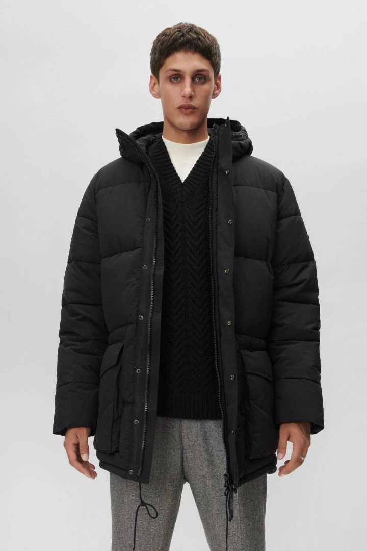 Parka Mit Kapuze Schwarz 3 Parka Mit Kapuze Schwarz