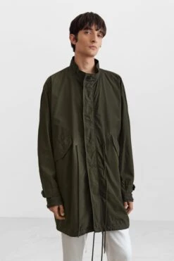 Oversized Military Parka Oliv
