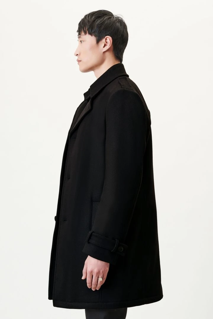 DRYKORN Trenchcoat In Winterlichem Woll-Mix Schwarz 6 DRYKORN Trenchcoat In Winterlichem Woll-Mix Schwarz - Image 4