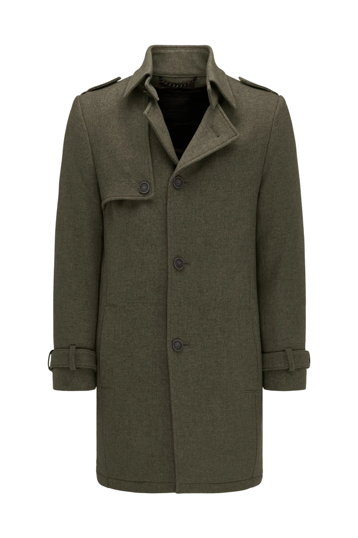 DRYKORN Trenchcoat In Winterlichem Woll-Mix Grün 8 DRYKORN Trenchcoat In Winterlichem Woll-Mix Grün - Image 6